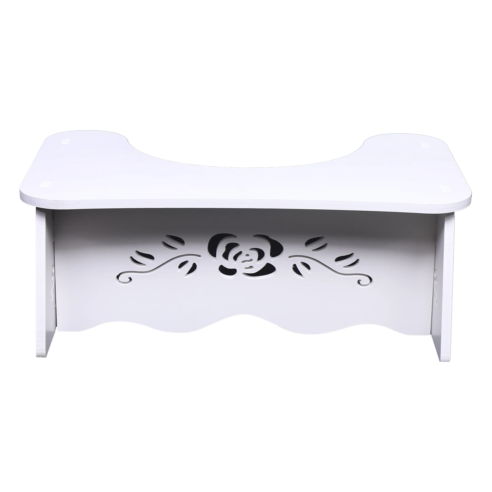 47x27.5x17.5cm White Toilet Aid Stool MDF Toilet Chair Easy to Assemble for ANY Standard Toilet or Bathroom