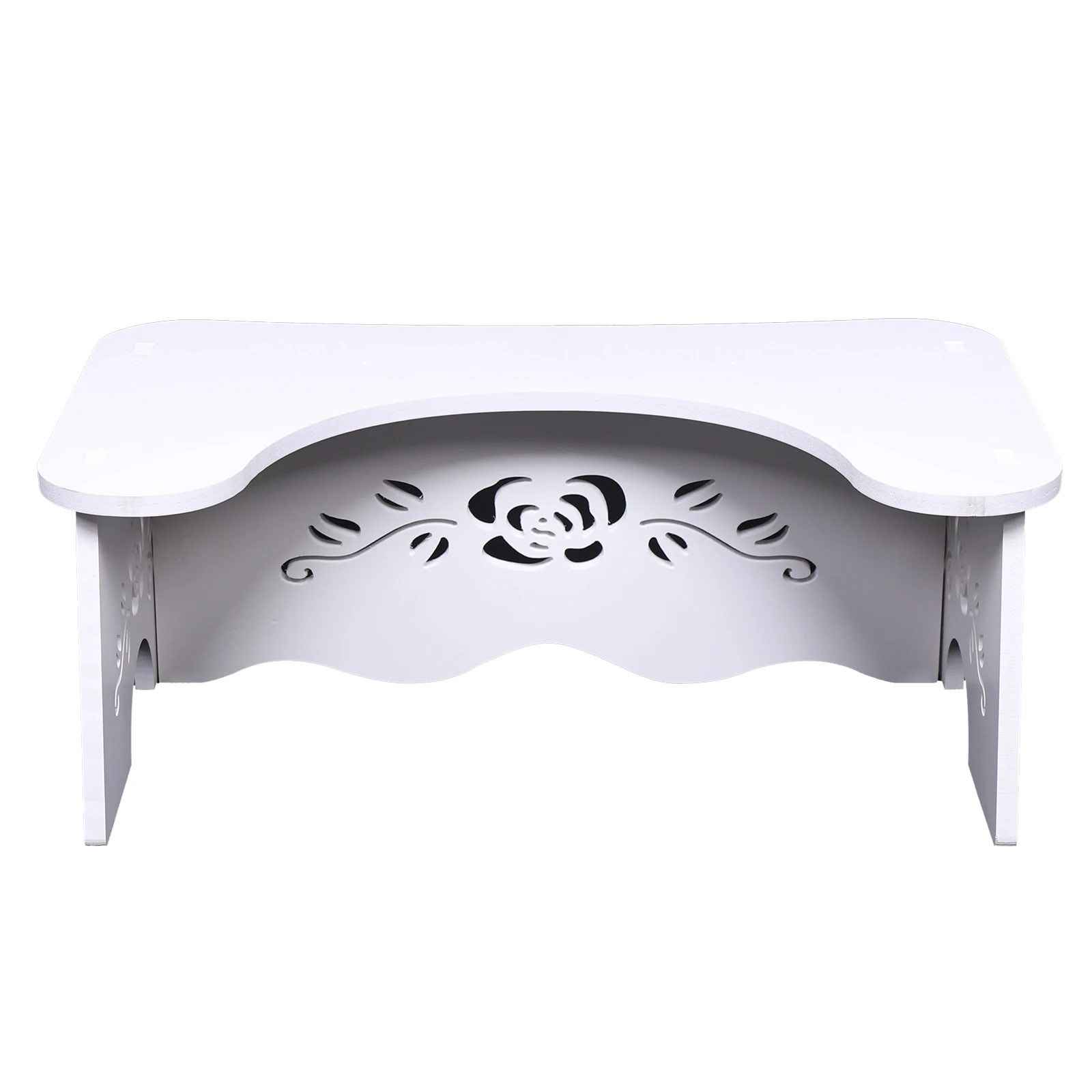 47x27.5x17.5cm White Toilet Aid Stool MDF Toilet Chair Easy to Assemble for ANY Standard Toilet or Bathroom