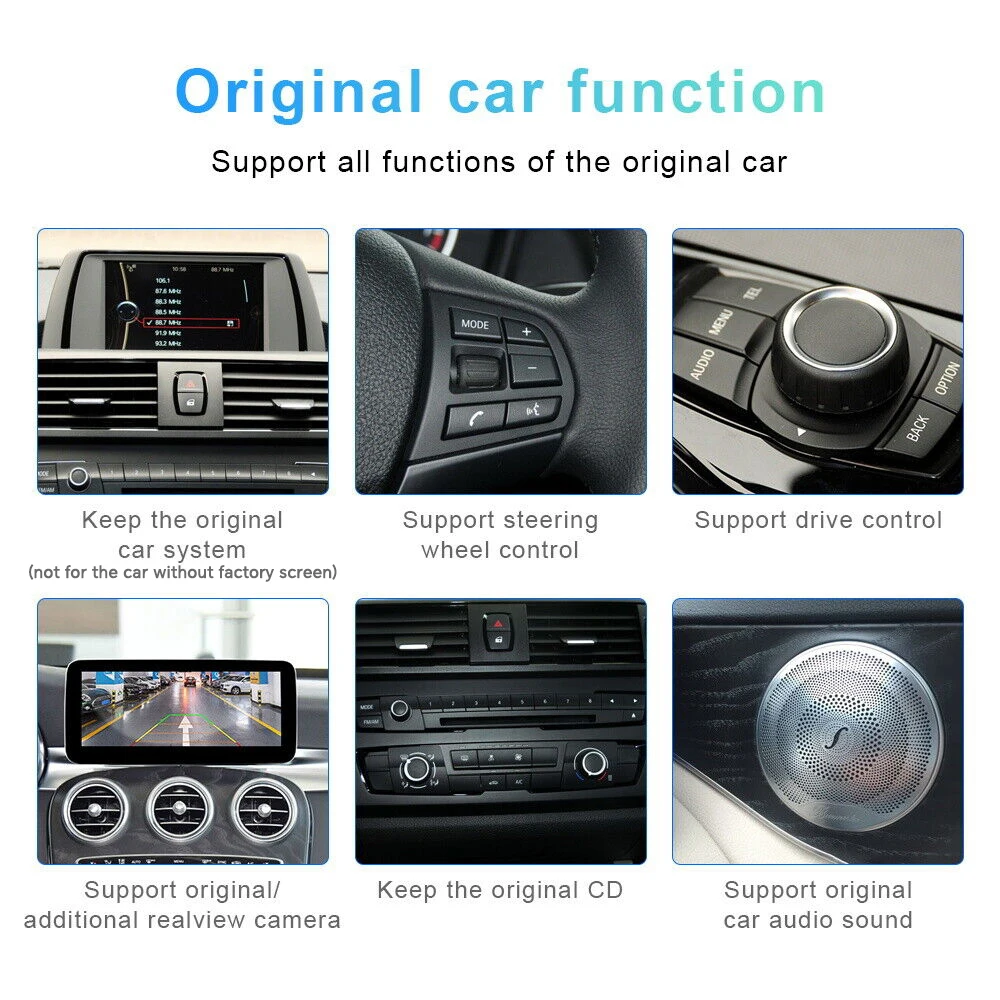 Bonroad 8GB 128GB Snadragon Android 13 Car Radio Screen For BMW F20 F21 F22 F30 F31 F32 F34 F36 Multimedia Player GPS Navigation