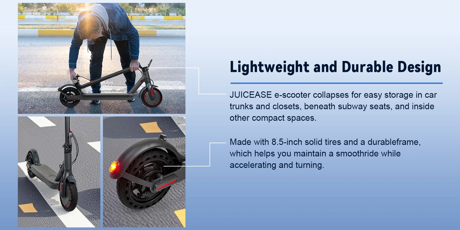 JUICEASE TX01 Electric Scooter for Adults 7.8Ah Super High Powerful Motor up to 8-25KM Range Smart APP Electric Scooter with 5.2 Chips