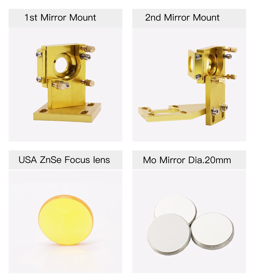Fonland K Series CO2 Laser Head Set D12 18 20 FL50.8mm Lens for 2030 4060 K40 Laser Engraving Cutting Machine Fast Shipping