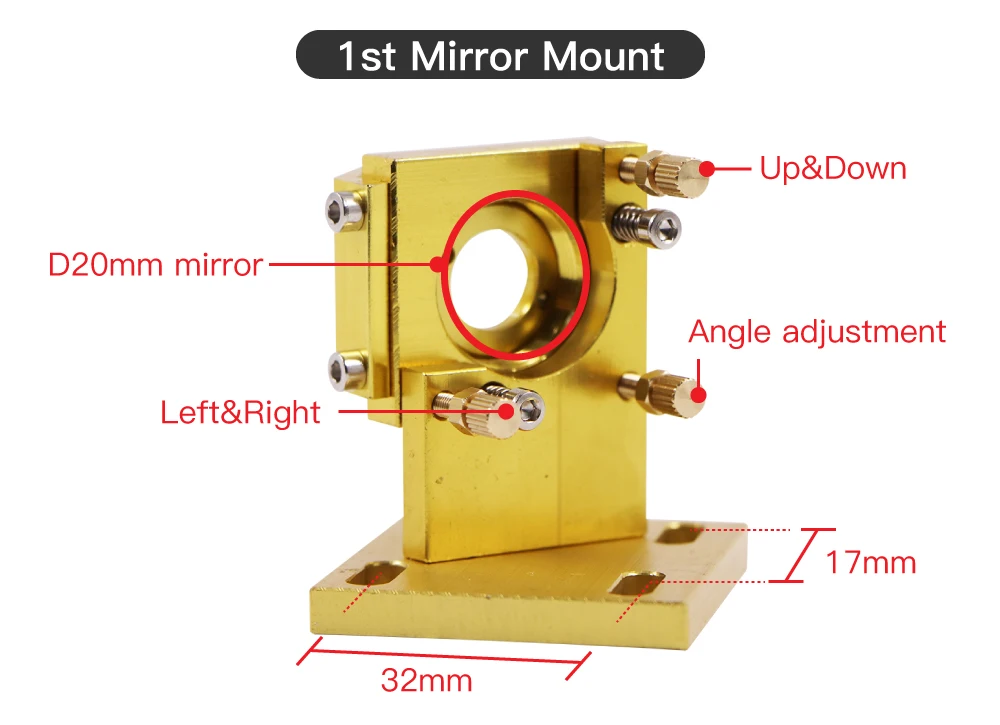 Fonland K Series CO2 Laser Head Set D12 18 20 FL50.8mm Lens for 2030 4060 K40 Laser Engraving Cutting Machine Fast Shipping