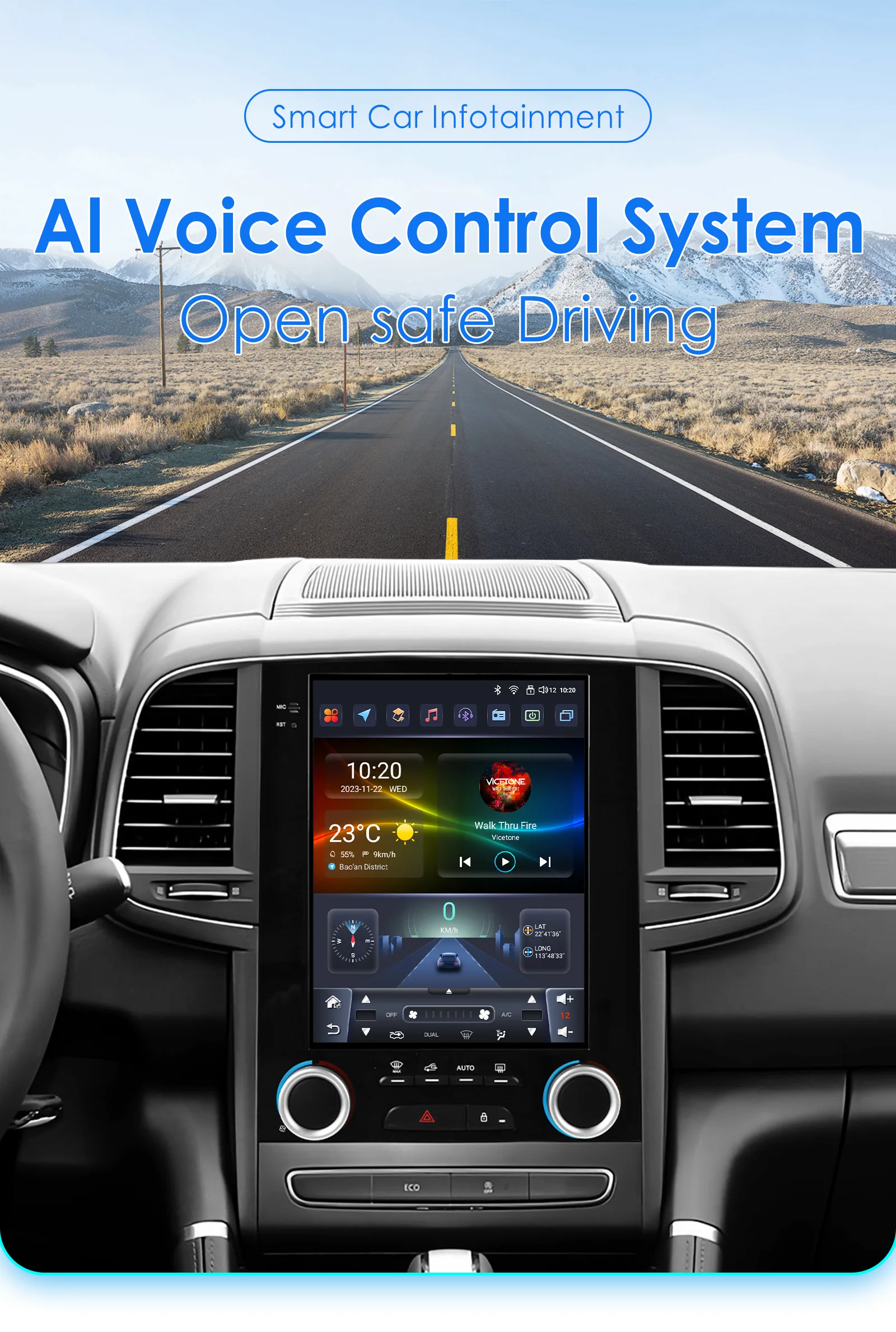 Hizpo Car Android For Renault Megane 4 Radio Samsung Koleos SM6 Talisman 2017 - 2019 For Tesla Style 4G WIFI GPS Navi Multimedia