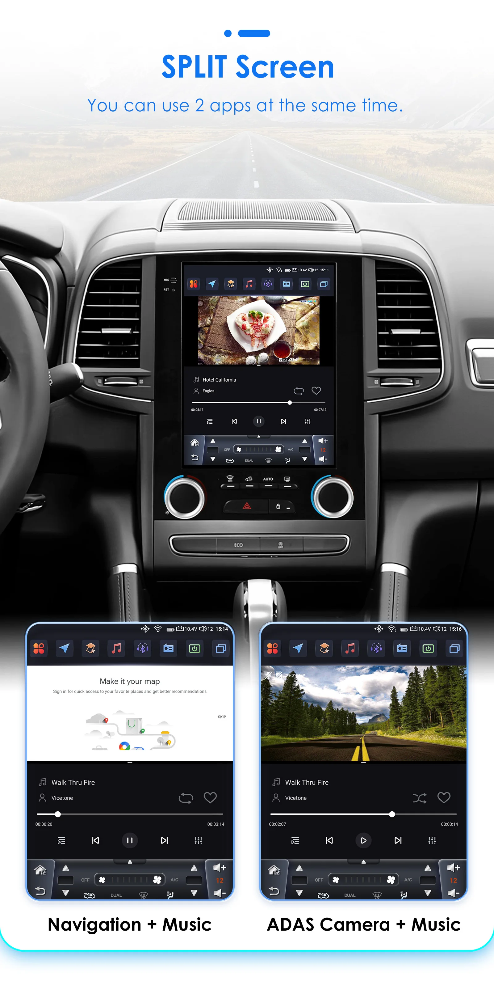 Hizpo Car Android For Renault Megane 4 Radio Samsung Koleos SM6 Talisman 2017 - 2019 For Tesla Style 4G WIFI GPS Navi Multimedia