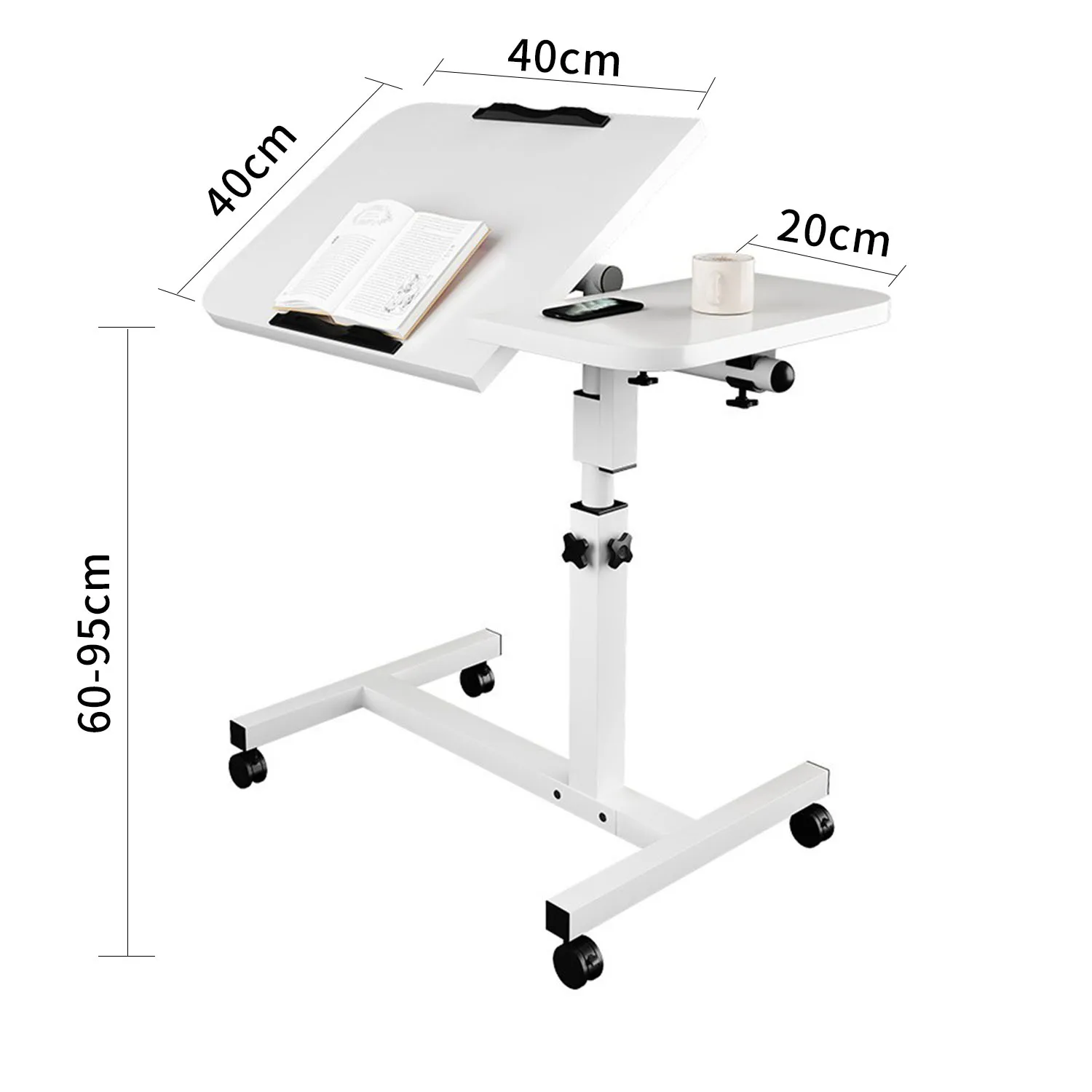 Portable Adjustable Desktop Computer Table Turning Table For Pc Bed Can Be Lifted Desk With Wheel Bedside Table For Sofa Bed