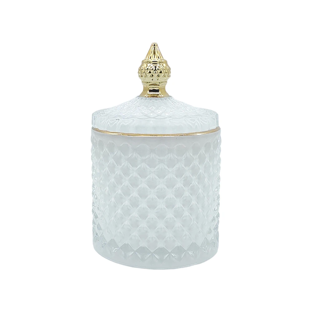 Crystal Glass Candy Cup European Creative with Lid Candy Jar Tray Fruit Candy Bucket Storage Jar Creative Living Room Decoration