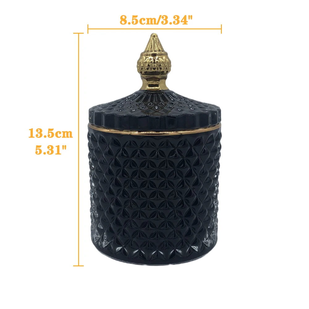 Crystal Glass Candy Cup European Creative with Lid Candy Jar Tray Fruit Candy Bucket Storage Jar Creative Living Room Decoration