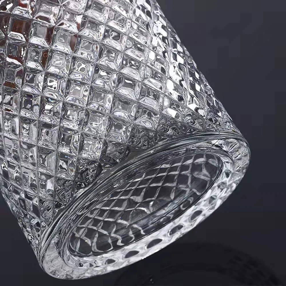 Crystal Glass Candy Cup European Creative with Lid Candy Jar Tray Fruit Candy Bucket Storage Jar Creative Living Room Decoration
