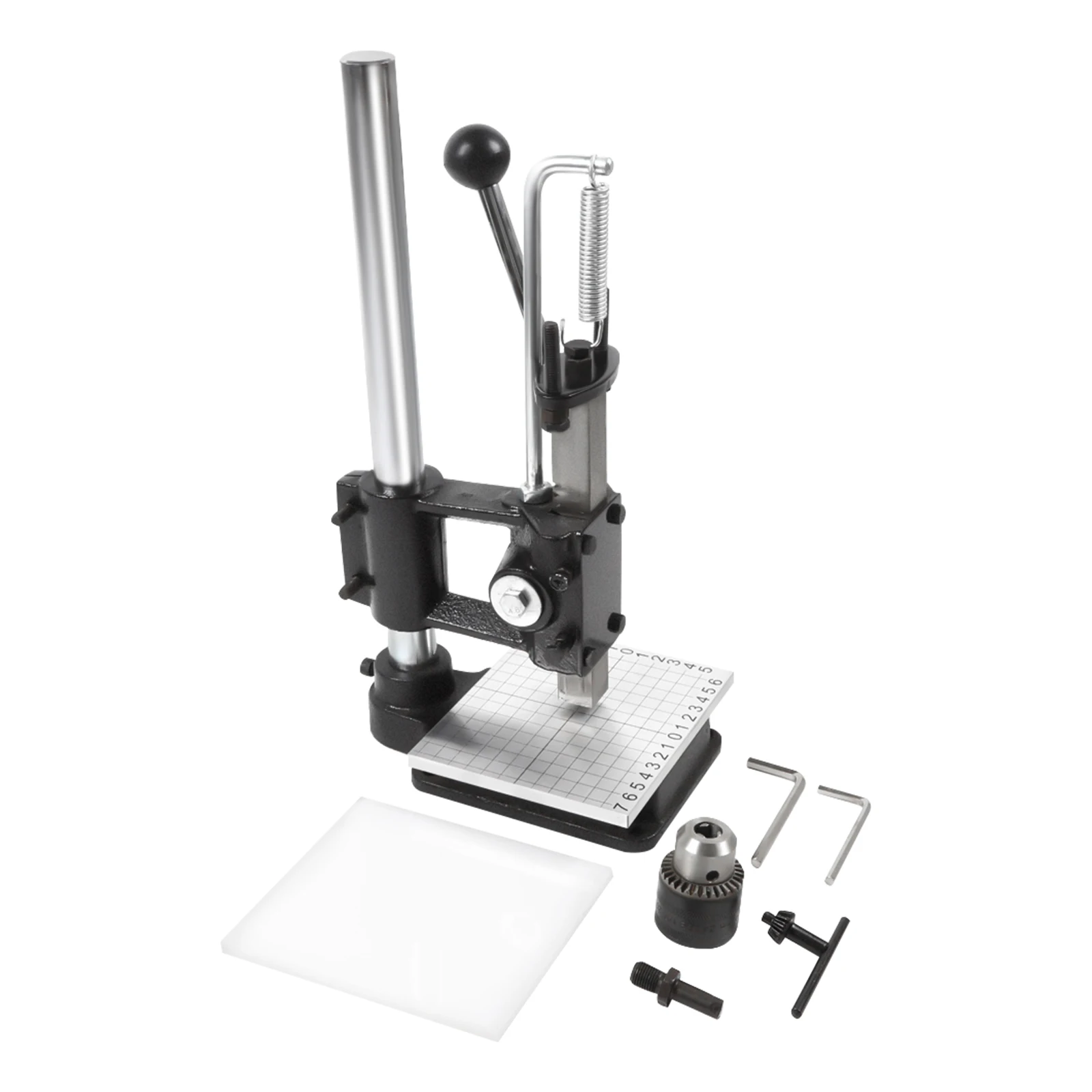 Manual Press Puncher 0-16cm Adjustable Height for Leather Craftsmen for Punching Pronging Stamping Processes