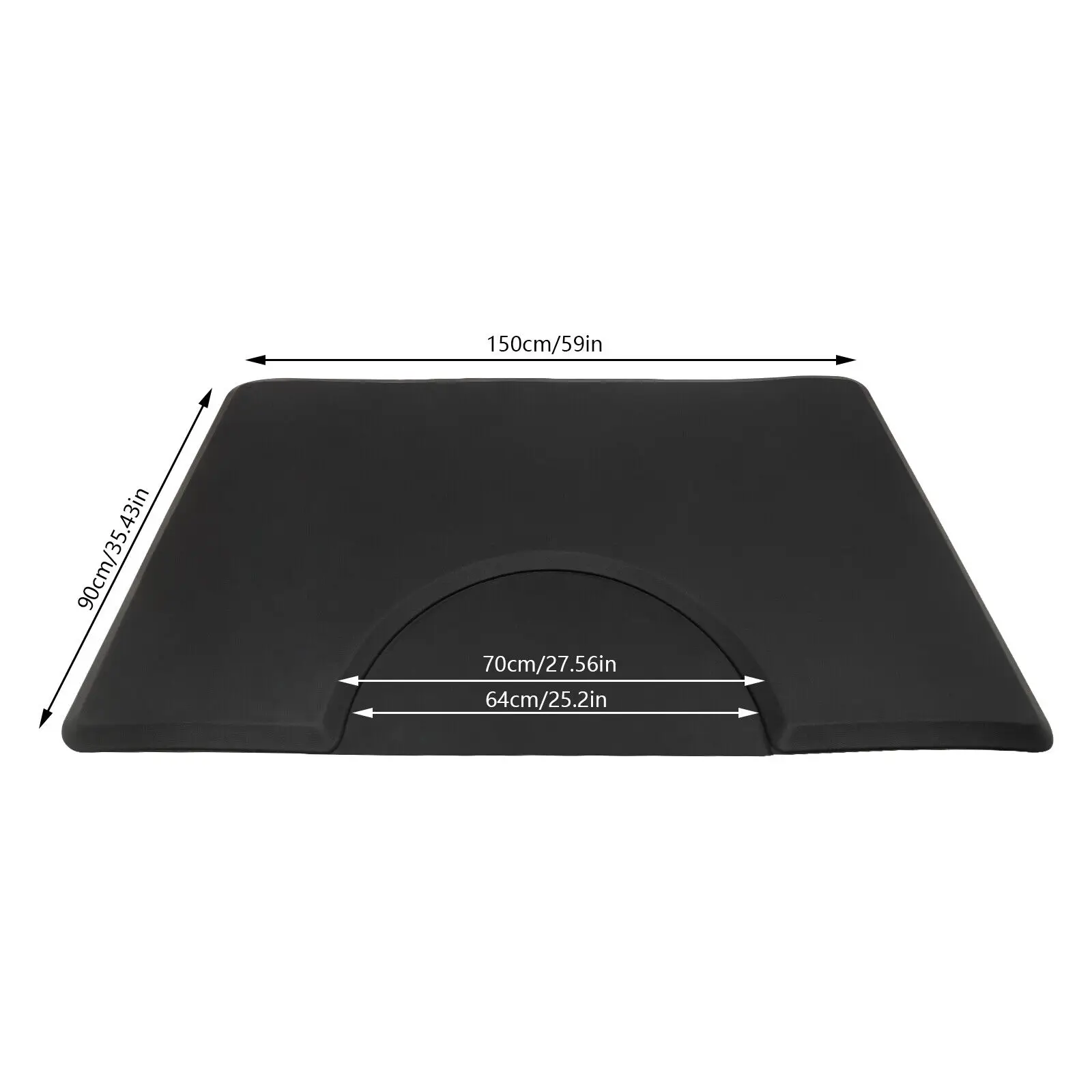 Salon Floor Mat 3ft X 5ft Anti Fatigue Barber Shop Chair Mat for Chair Base Anti Slip and Waterproof PU Mat