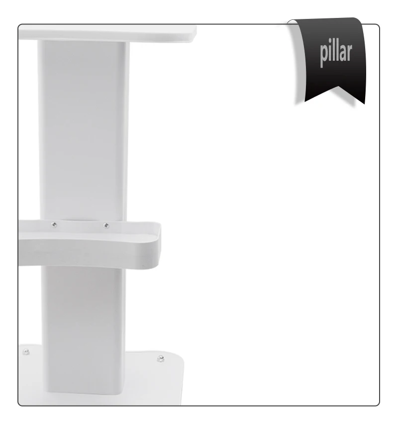 NEWGAGA Beauty Salon Stand Rolling Trolley Machine Cart SPA Wheel Holder Storage Equipment Organizer 3 Tier with Push Handle