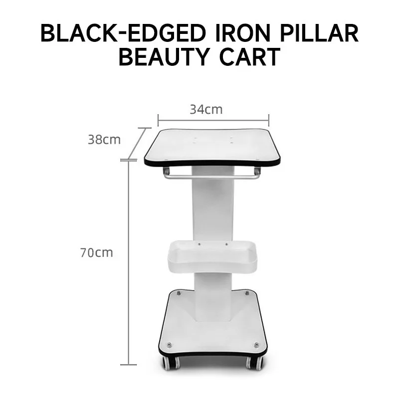 NEWGAGA Beauty Salon Stand Rolling Trolley Machine Cart SPA Wheel Holder Storage Equipment Organizer 3 Tier with Push Handle