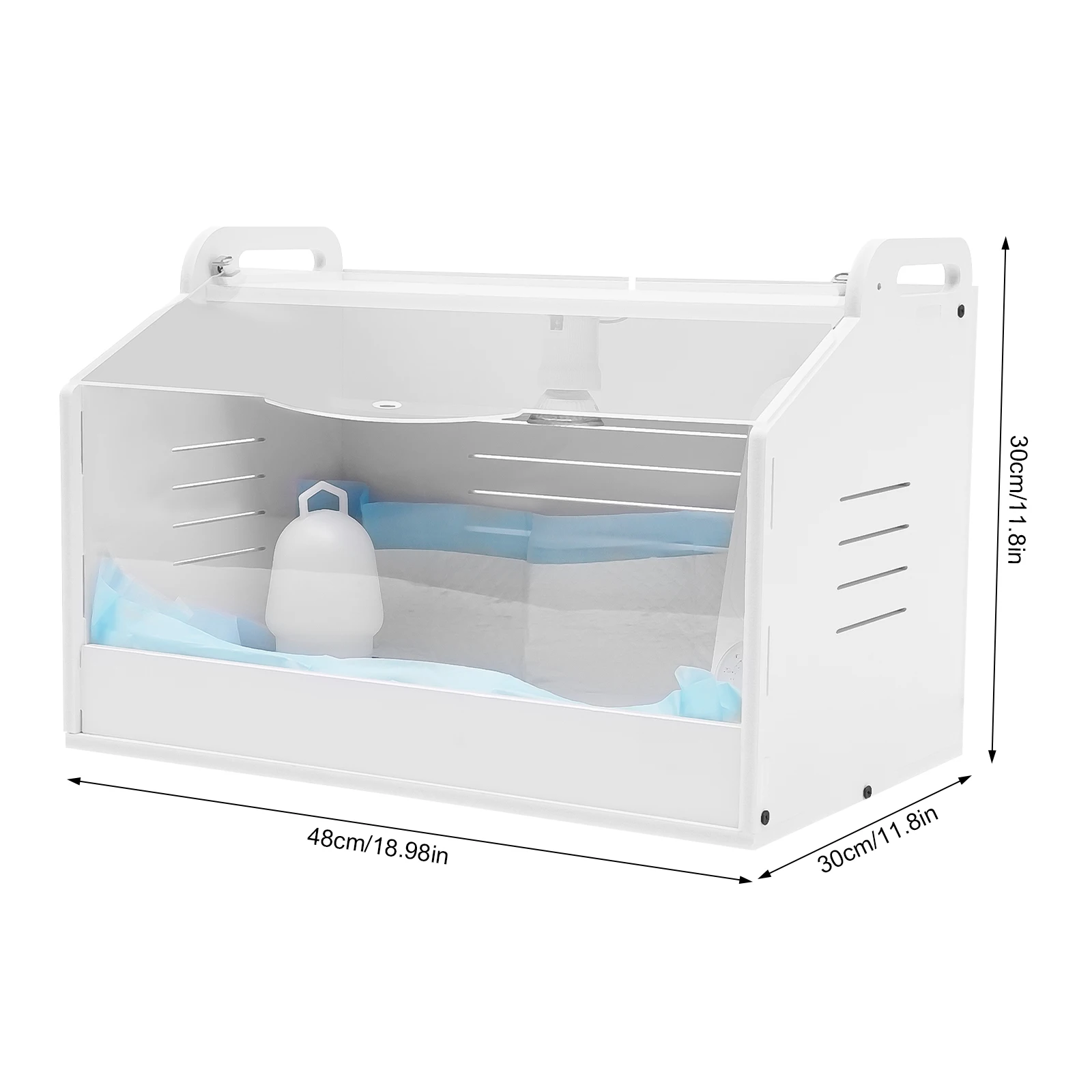 20 Eggs Incubator, Chicken Brooding Incubator with Thermometer, Household Brooder Farm Chicken Goose Duck Bird Egg Incubat
