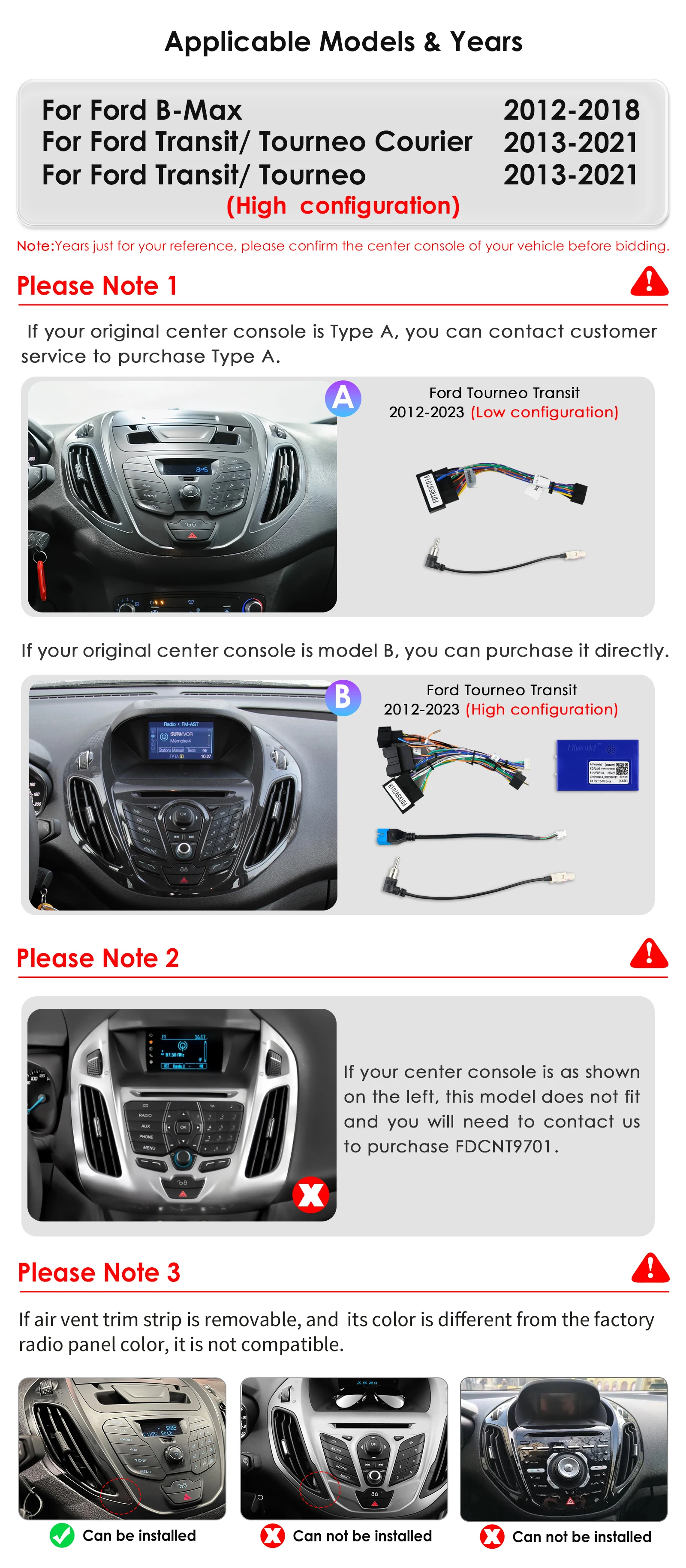 Hizpo 9.7" ForTesla Style Radio For Ford Tourneo Transit 2012-2023 4G Car Multimedia GPS Wireless CarPlay Android Auto Navi Wifi