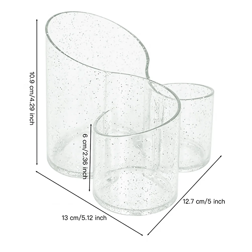 Silicone Storage Box Mold with 3-Slot Vase Silicone Mold Epoxy Resin Casting Molds for Pen Holder Cosmetic Make-Up Container
