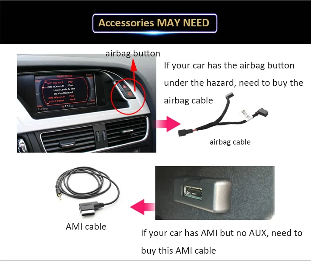 BONROAD For Audi Q5 2009-2016 Android Car Radio Multimedia Player Carplay Touch Screen Bluetooth WIFI GPS Navigation Stereo