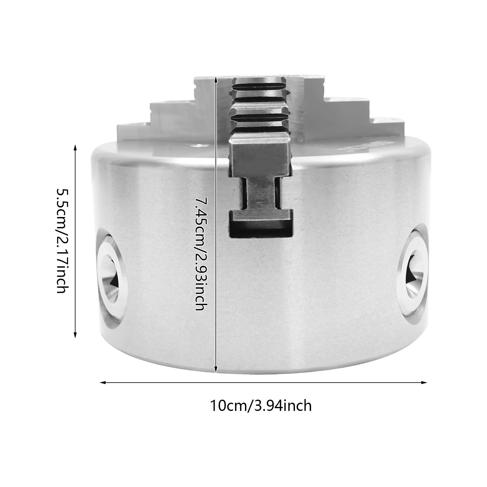 3-Jaw Self-Centering Lathe Chuck | Precision 30-90 mm Clamping for CNC/Metalworking | HRC54 Hardened Chuck with Spring/Wrench