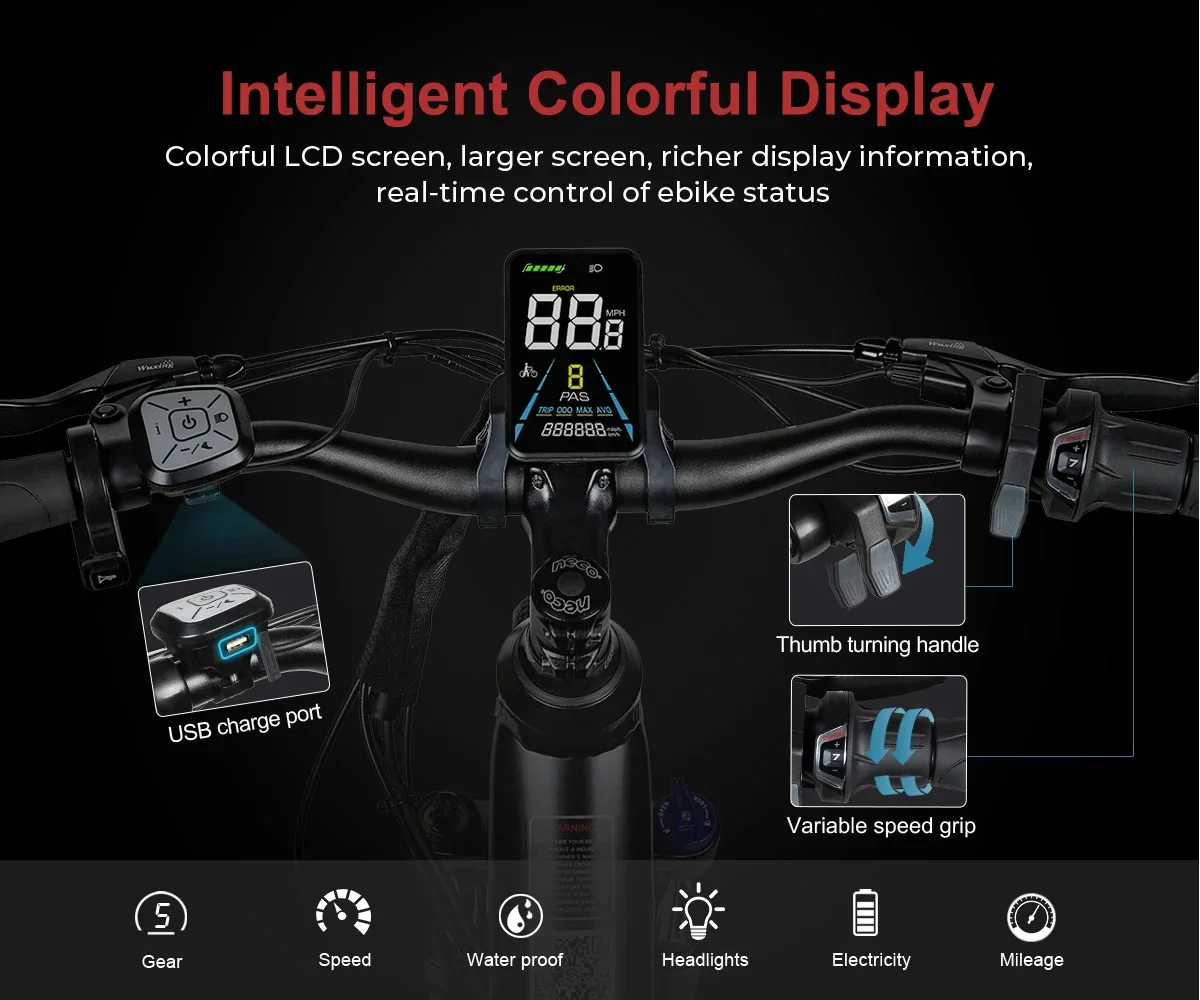 SAMEBIKE RS-A01Pro Electric Bicycle Brushless Motor 36V15AH Lithium Battery E Bike 26 Inch Tire Snow Adult Electric Bike
