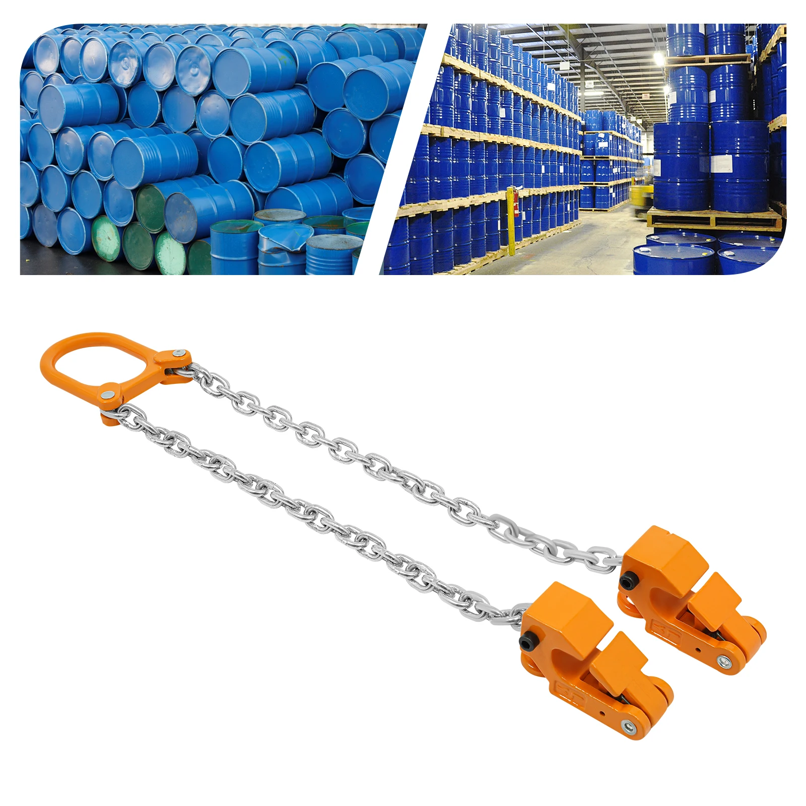 Multi Functional Lifting Pliers Manganese Steel Yellow 1T For Cranes And Forklifts With Top Lifting Eyes Used In Chemical Plants