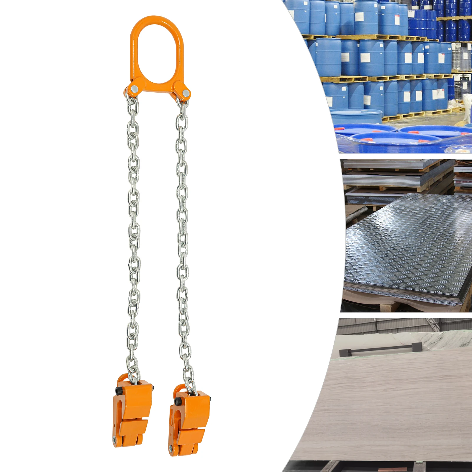Multi Functional Lifting Pliers Manganese Steel Yellow 1T For Cranes And Forklifts With Top Lifting Eyes Used In Chemical Plants