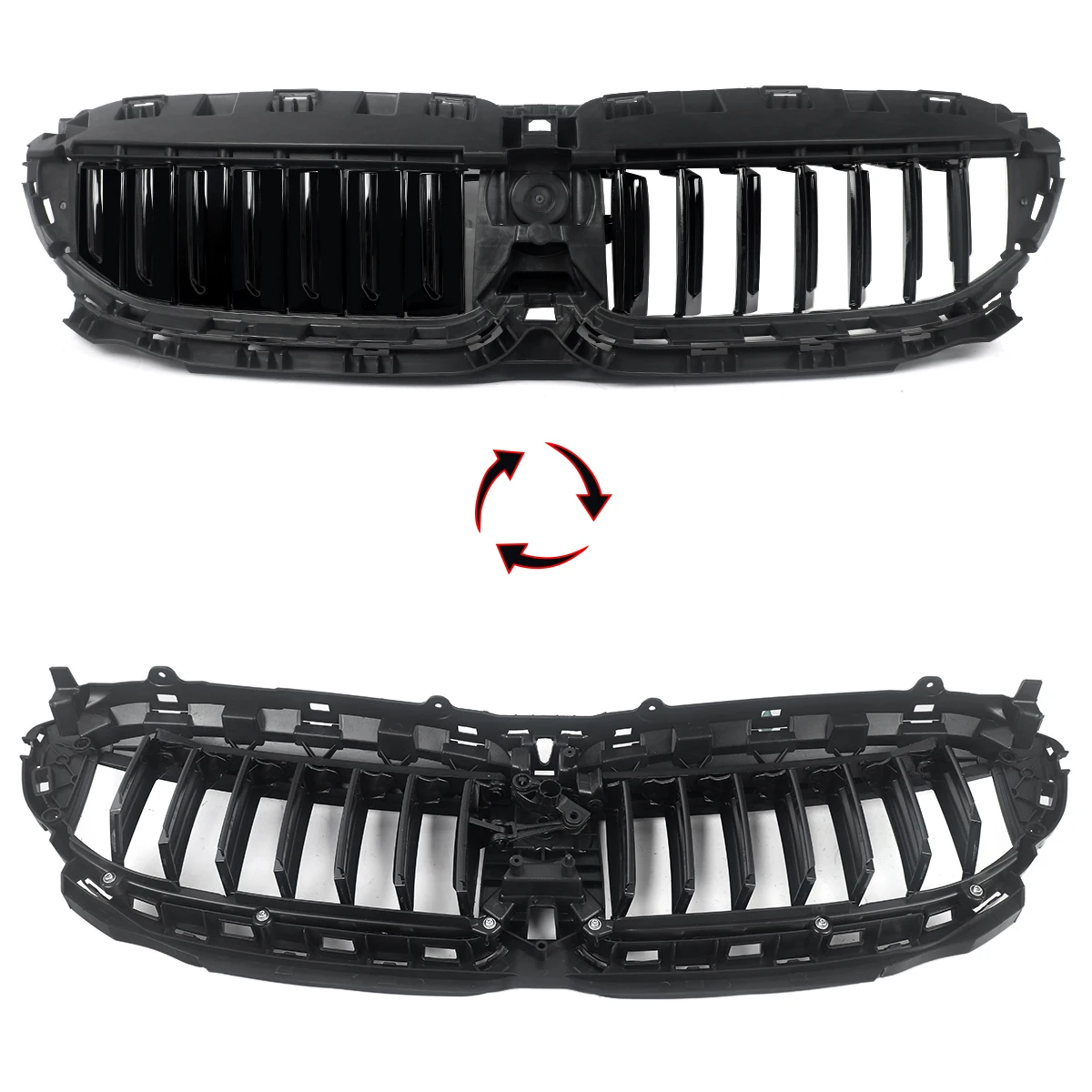 Front Radiator Grille Active Air Shutter Black Compatible with BMW G20 G21 330i 2019-2022 Automotive Exterior Parts 51749465188