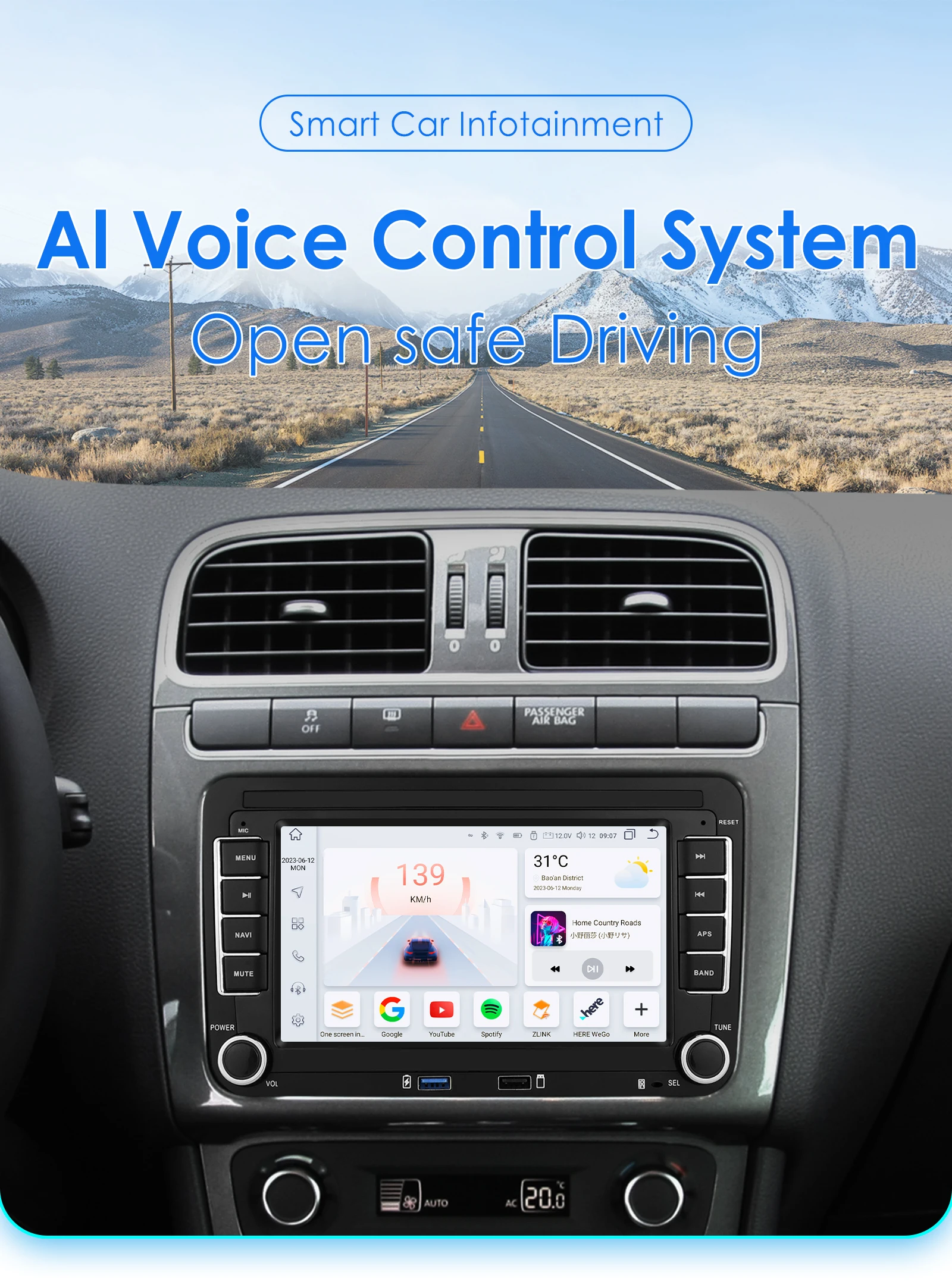 Android13 Car Radio For Volkswagen Skoda Octavia golf 5 6 touran passat polo Jetta 2Din Car Multimedia Player GPS WiFi Carplay