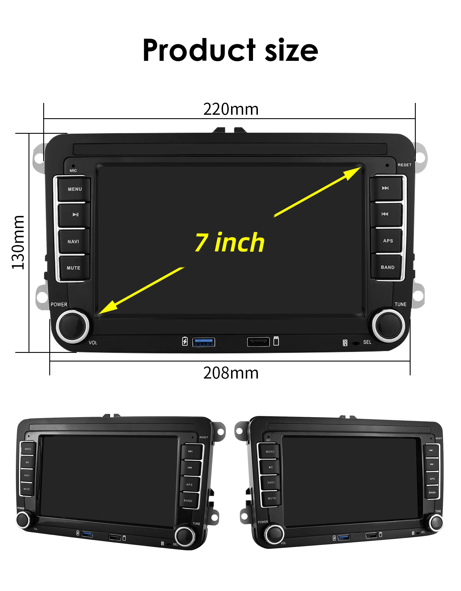 Android13 Car Radio For Volkswagen Skoda Octavia golf 5 6 touran passat polo Jetta 2Din Car Multimedia Player GPS WiFi Carplay
