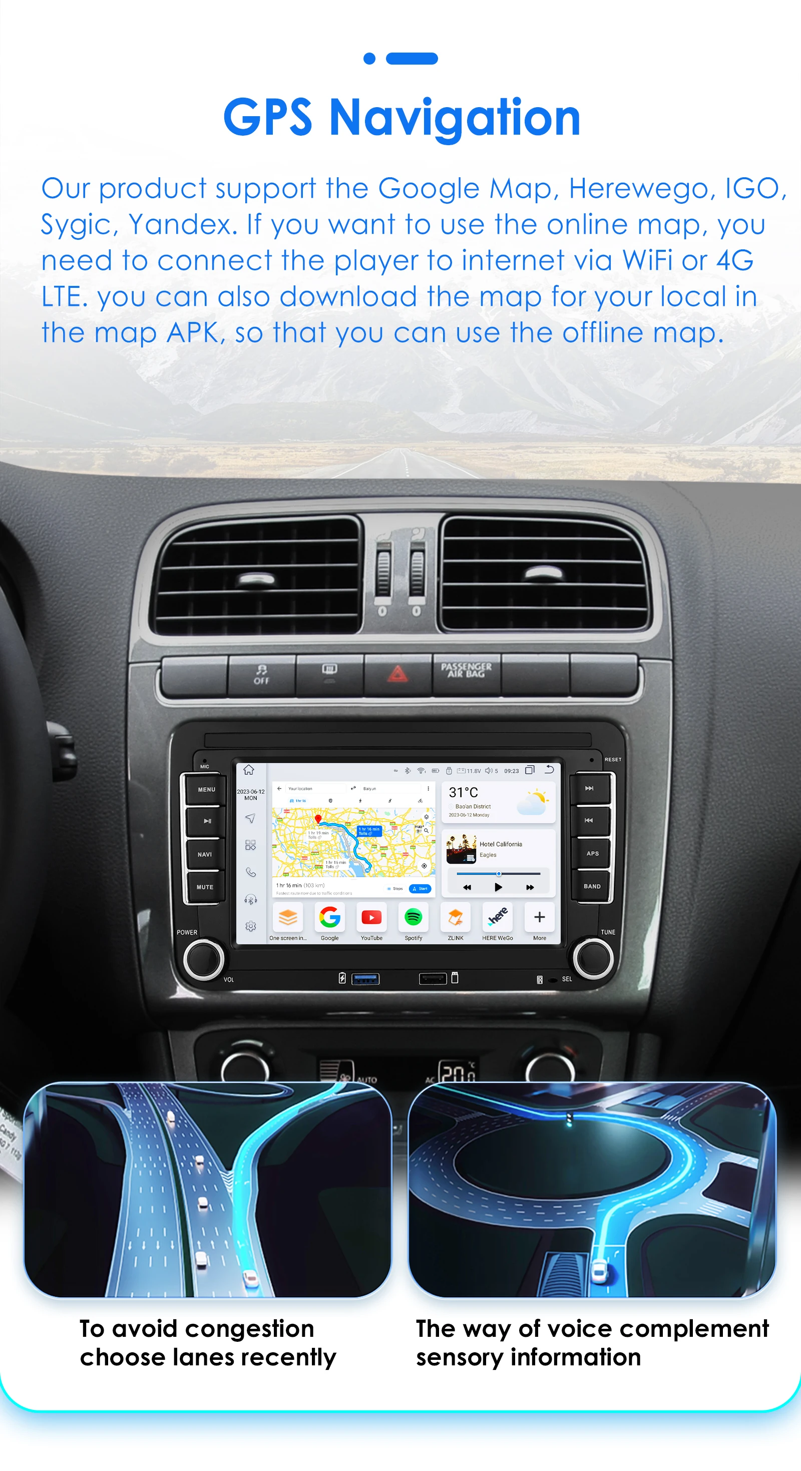 Android13 Car Radio For Volkswagen Skoda Octavia golf 5 6 touran passat polo Jetta 2Din Car Multimedia Player GPS WiFi Carplay