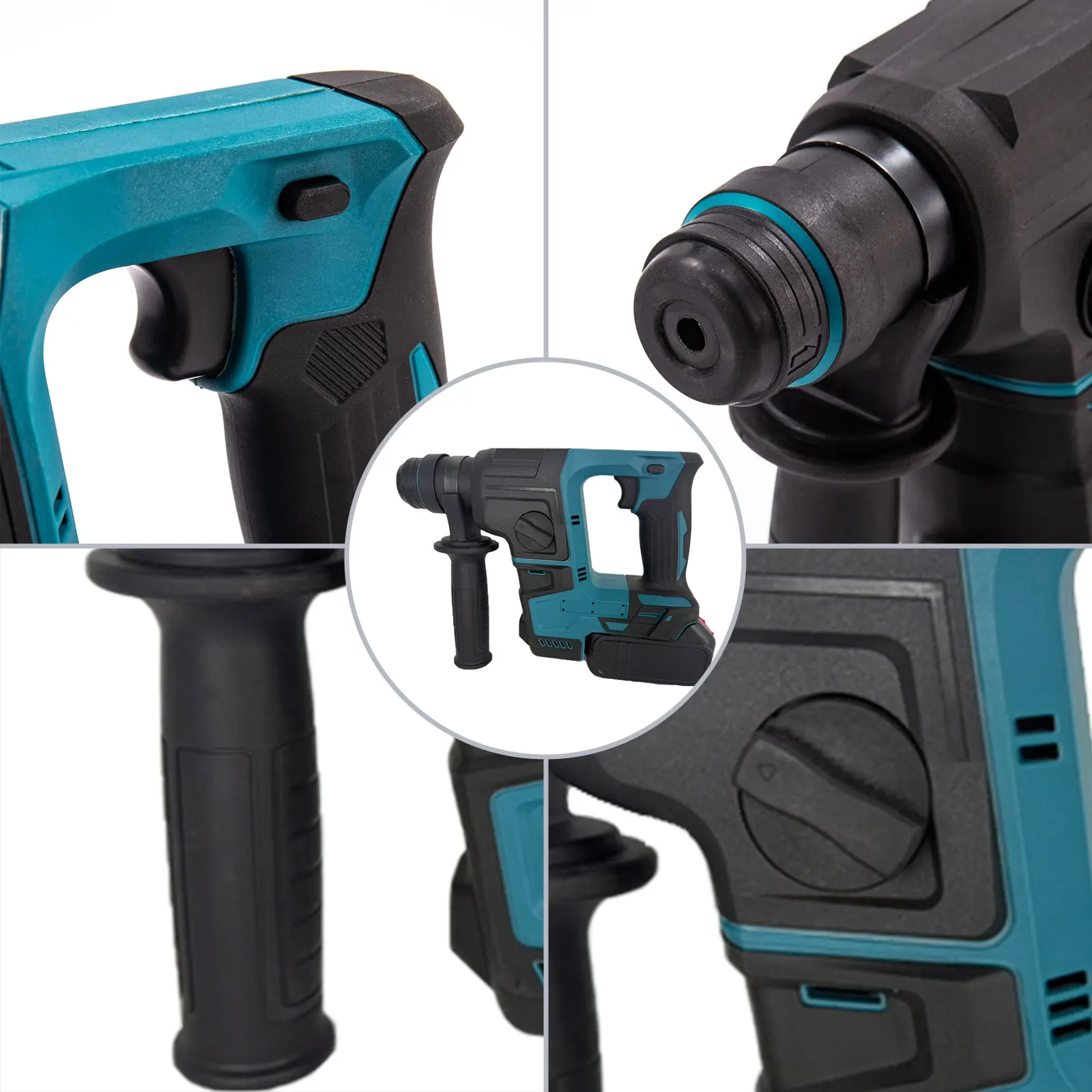 Brushless Electric Hammer Drill Rechargeable Cordless Rotary Hammer Drilling And Chiseling Tool For Cut Concrete Steel Or Wood