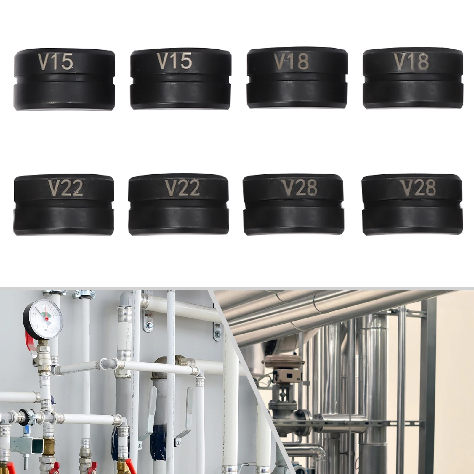 Presser Jaws Set U16/20/25/32,TH16/20/26/32mm, V15/18/22/28mm Crimping Dies Tubular Clamp Kit