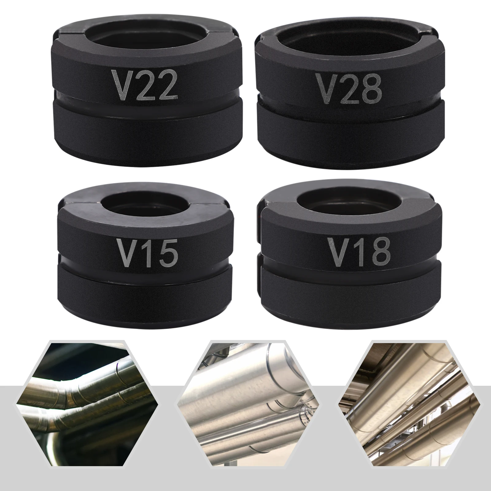 Presser Jaws Set U16/20/25/32,TH16/20/26/32mm, V15/18/22/28mm Crimping Dies Tubular Clamp Kit