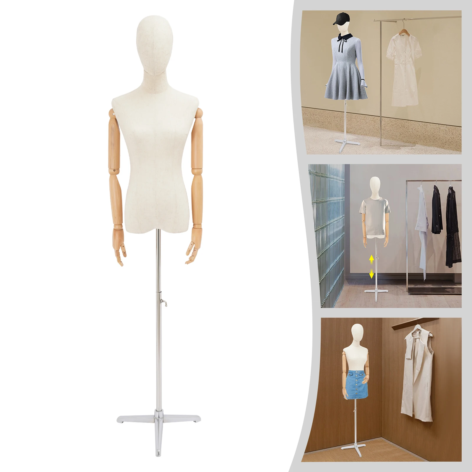Female Mannequins Female Clothes Rack Mannequin Body Stand Half Body Female Nude Model