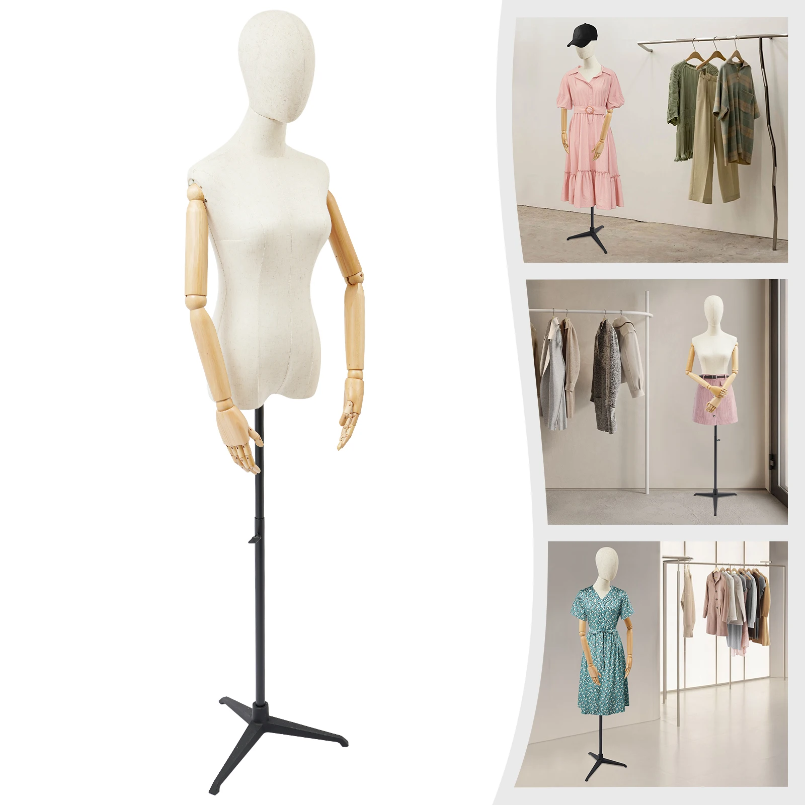 Female Mannequins Female Clothes Rack Mannequin Body Stand Half Body Female Nude Model