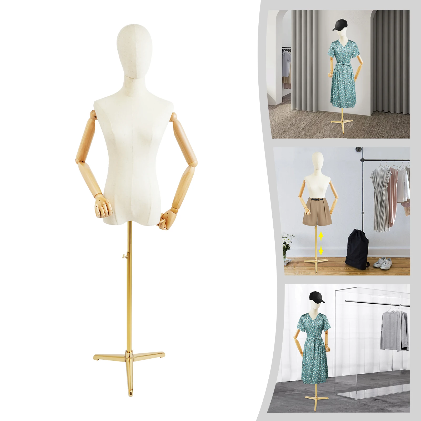 Female Mannequins Female Clothes Rack Mannequin Body Stand Half Body Female Nude Model