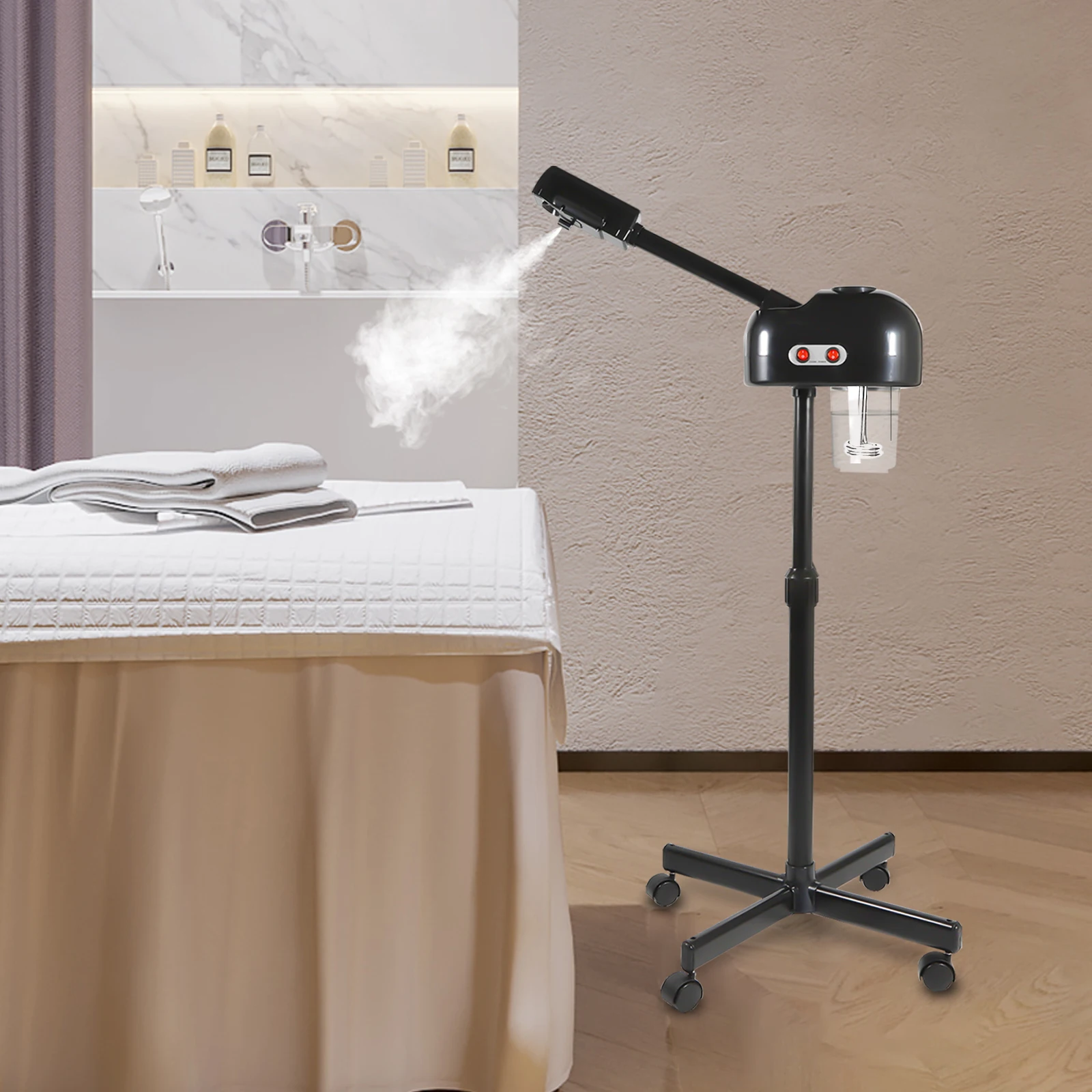 800W Facial Steamer Steam Height Adjustable Facial Sauna, SPA Facial Treatment Sprayer, Humidifier Ozone Steamer 750 ml