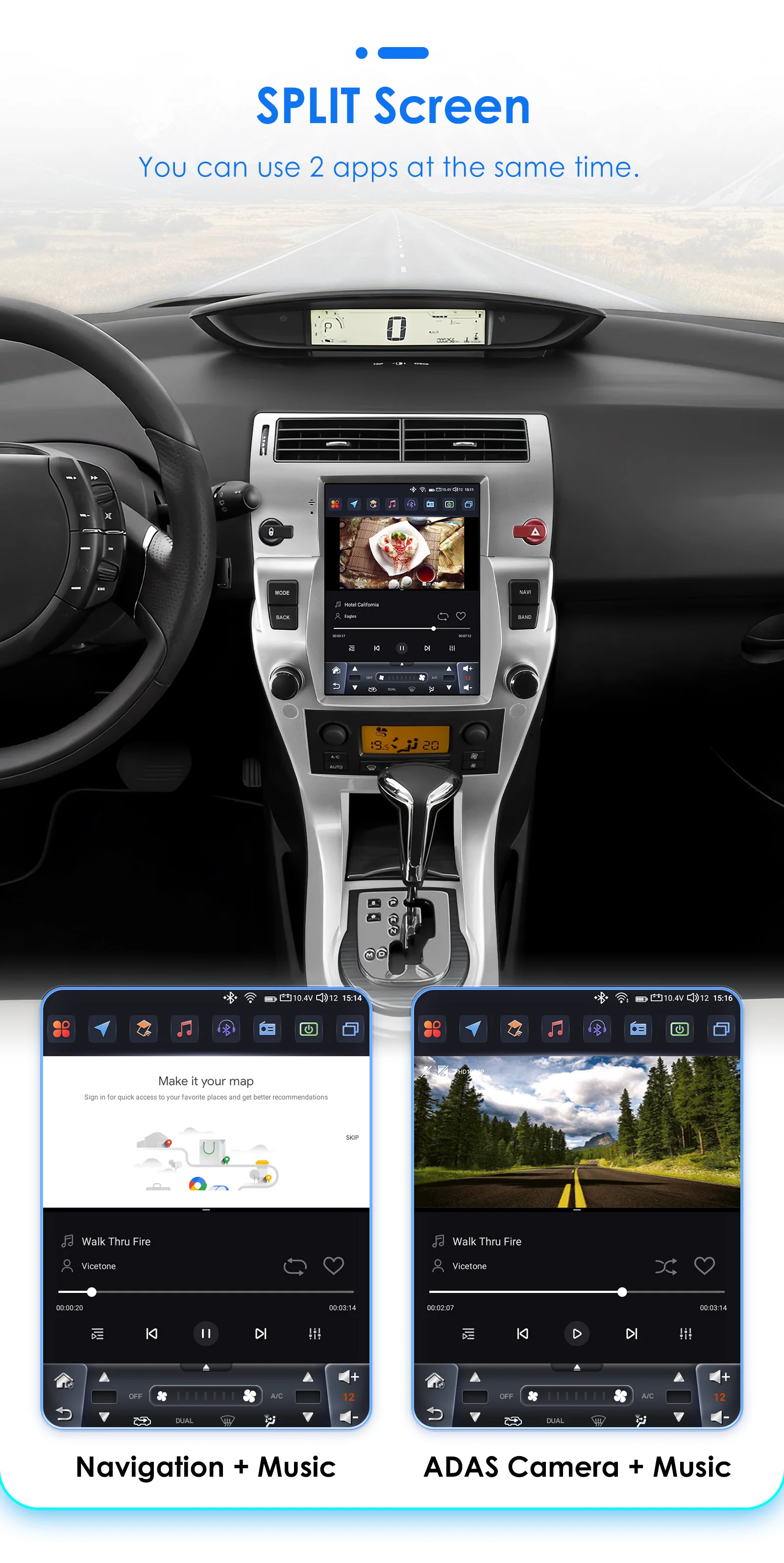 Hizpo 9.7" For Tesla Style Car Radio For for Citroen C4 C-Triomphe C- Quatre 2004 - 2012 Carplay Android Auto Electronic Devices