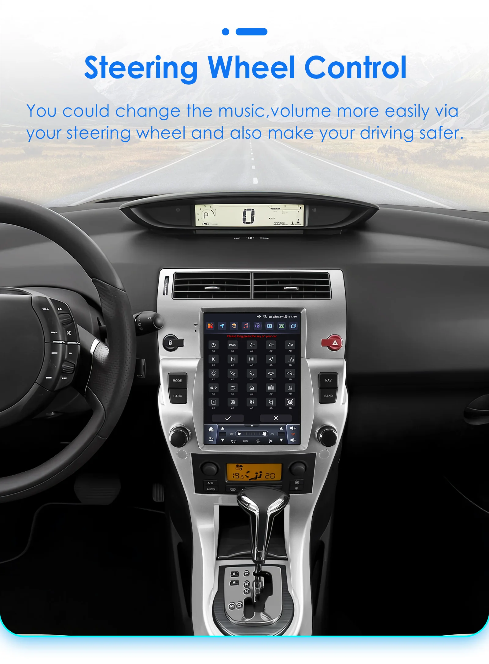 Hizpo 9.7" For Tesla Style Car Radio For for Citroen C4 C-Triomphe C- Quatre 2004 - 2012 Carplay Android Auto Electronic Devices