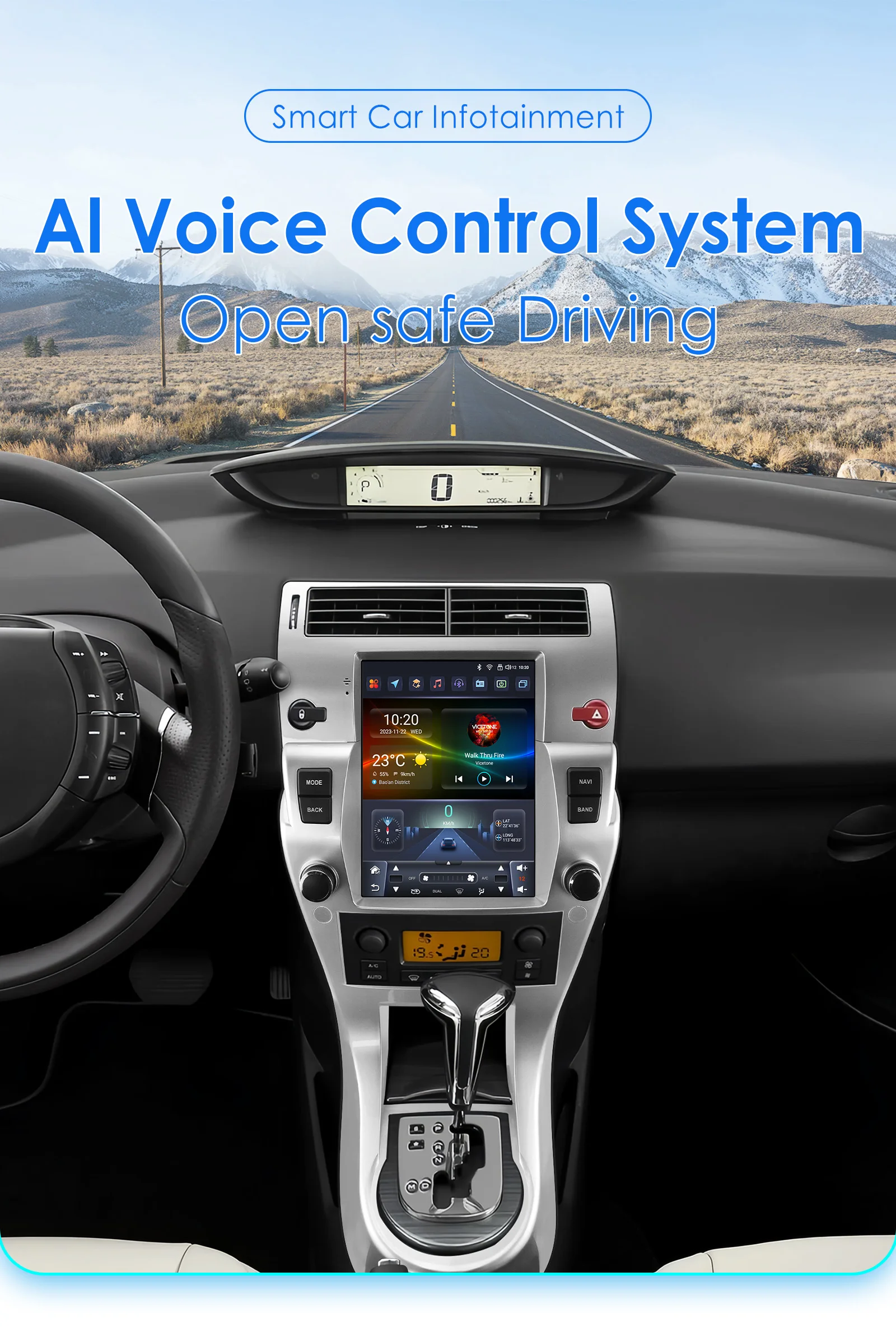 Hizpo 9.7" For Tesla Style Car Radio For for Citroen C4 C-Triomphe C- Quatre 2004 - 2012 Carplay Android Auto Electronic Devices