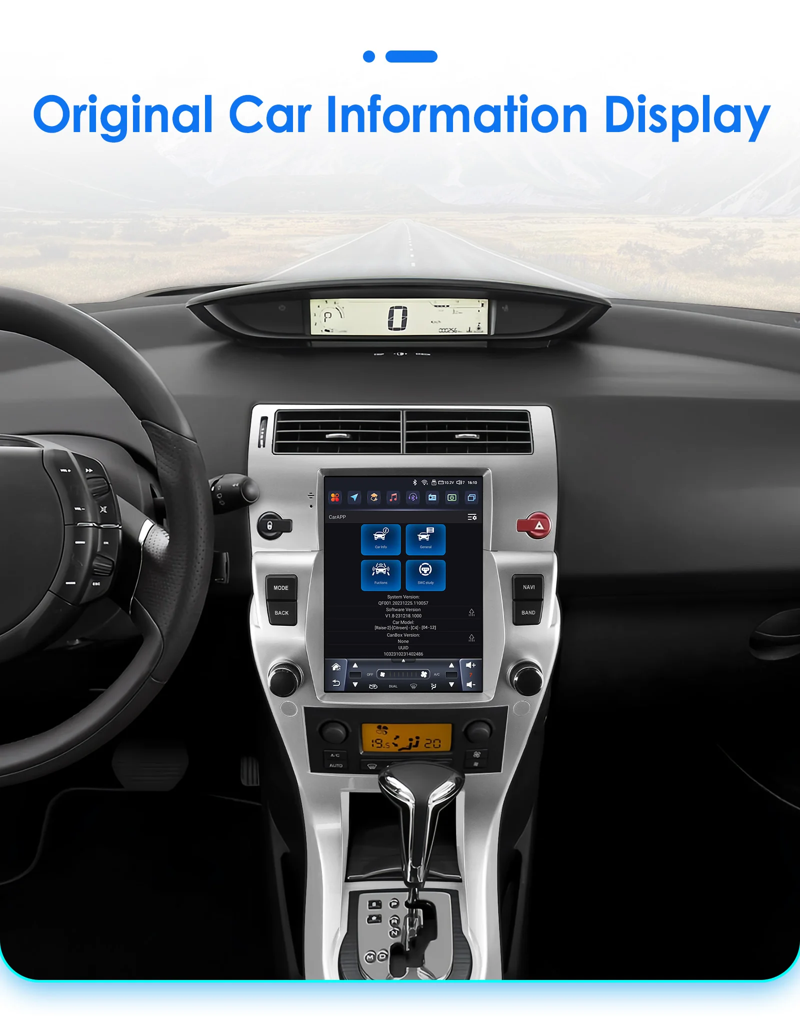 Hizpo 9.7" For Tesla Style Car Radio For for Citroen C4 C-Triomphe C- Quatre 2004 - 2012 Carplay Android Auto Electronic Devices
