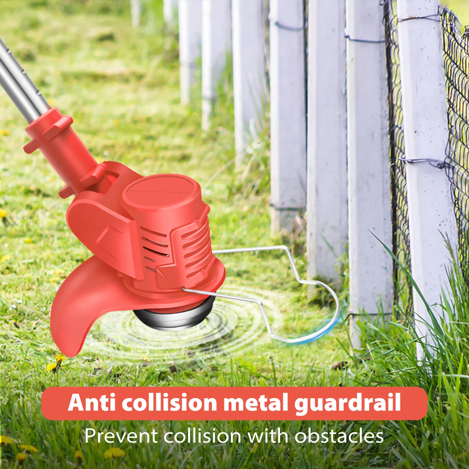 BRIEFNESS Cordless Strimmer,Lightweight Electric Grass Trimmer and Edger,Ideal for Lawn Care,Weed Control,and Garden Maintenance