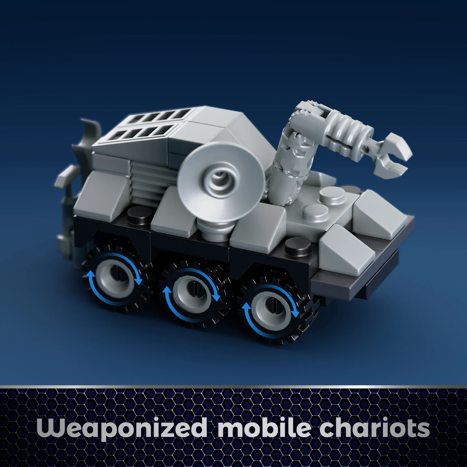 722PCS Stargateal Space Travel Machine Building Block Kit Sci-fi Movie Weaponized Mobile Chariots Model Toys Gifts for Kids Fans