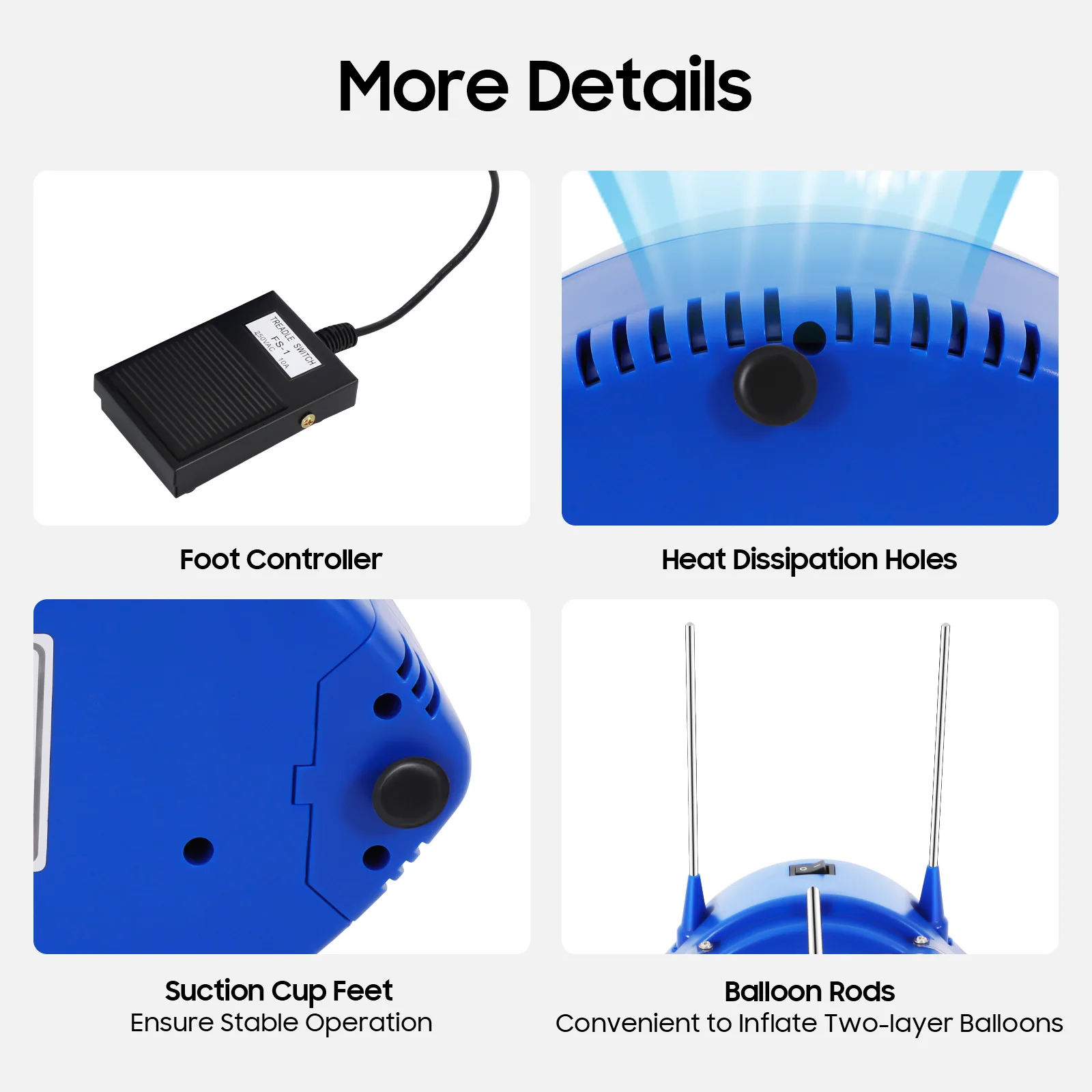 Premium Electric Balloon Blower -Dual Ports, Precise Time Control, Quick Heat Dissipation, Perfect for Birthday Parties & Events