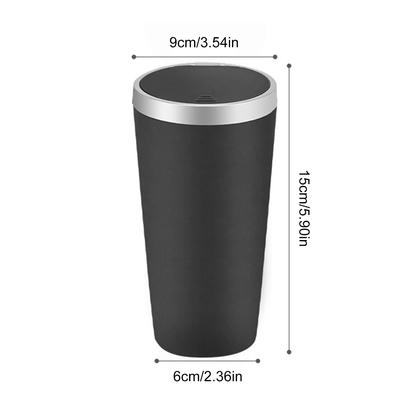 Cup Holder Garbage Can, 800ml Car Cup Trash Can, Washable Small Leakproof Lid Press To Open Trash Cup For Store Rubbish