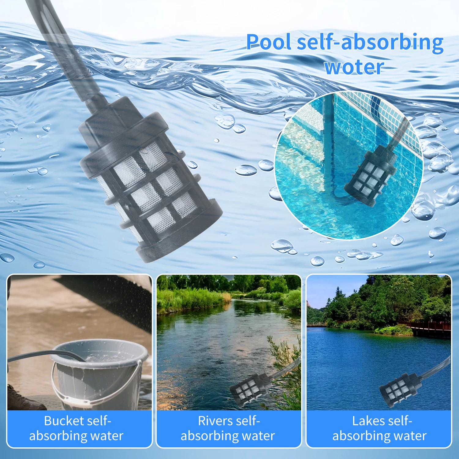 300W High-Pressure Brushed Car Wash Water Gun Automatic Cleaning Foam Dispenser with Filtration Device for Cleaning Floor Window