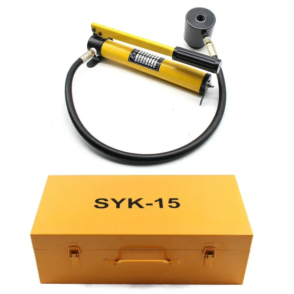 15T SYK-15 Hydraulic Sheet Metal Punch Hole Cutter Set Tool Kit Hydraulic Hole Opener Steel Plate Puncher 16-101mm