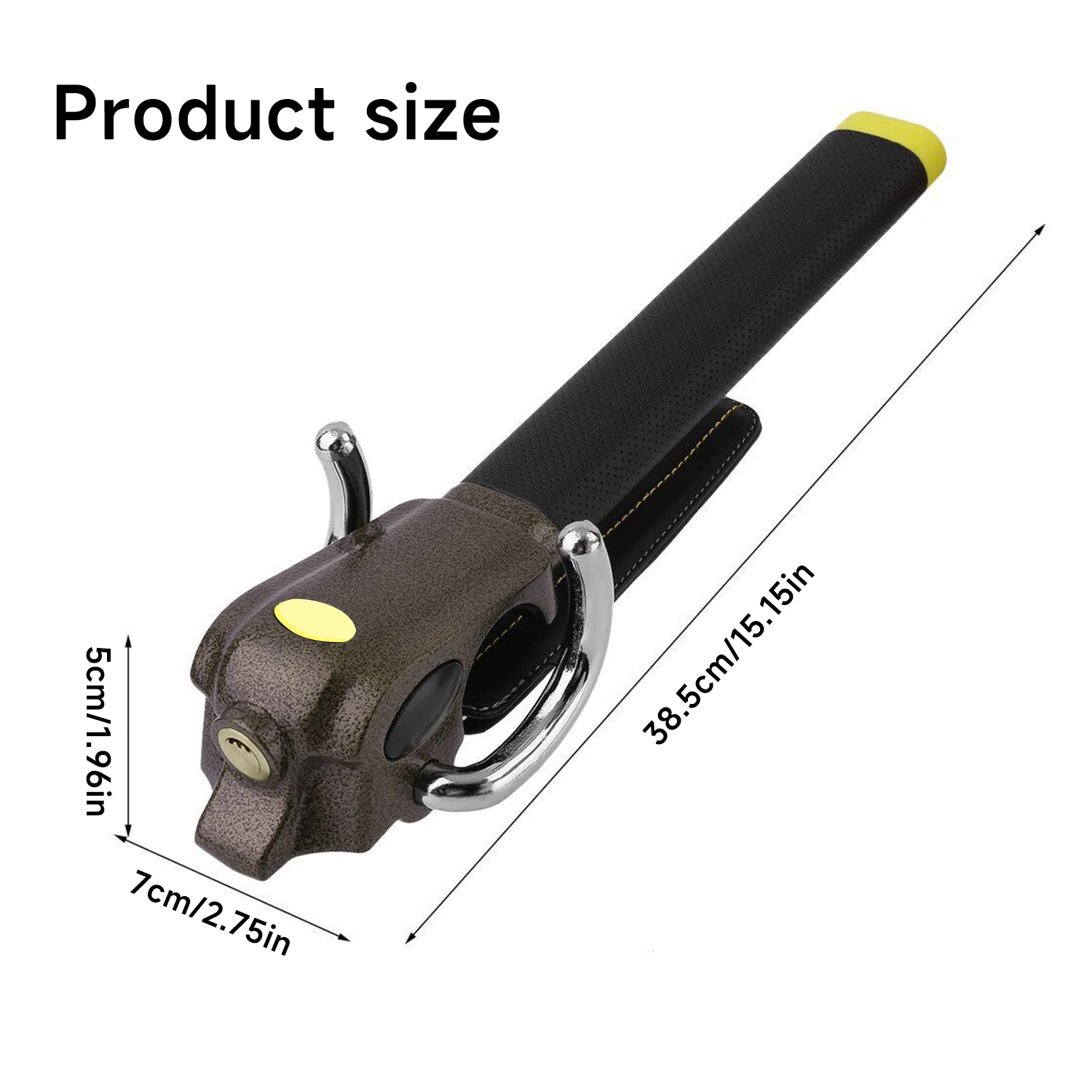 Car Steering Wheel Anti-theft Lock Aluminum Alloy Foldable Anti-theft Security Car Lock Protection Device For Cars Trucks Vans
