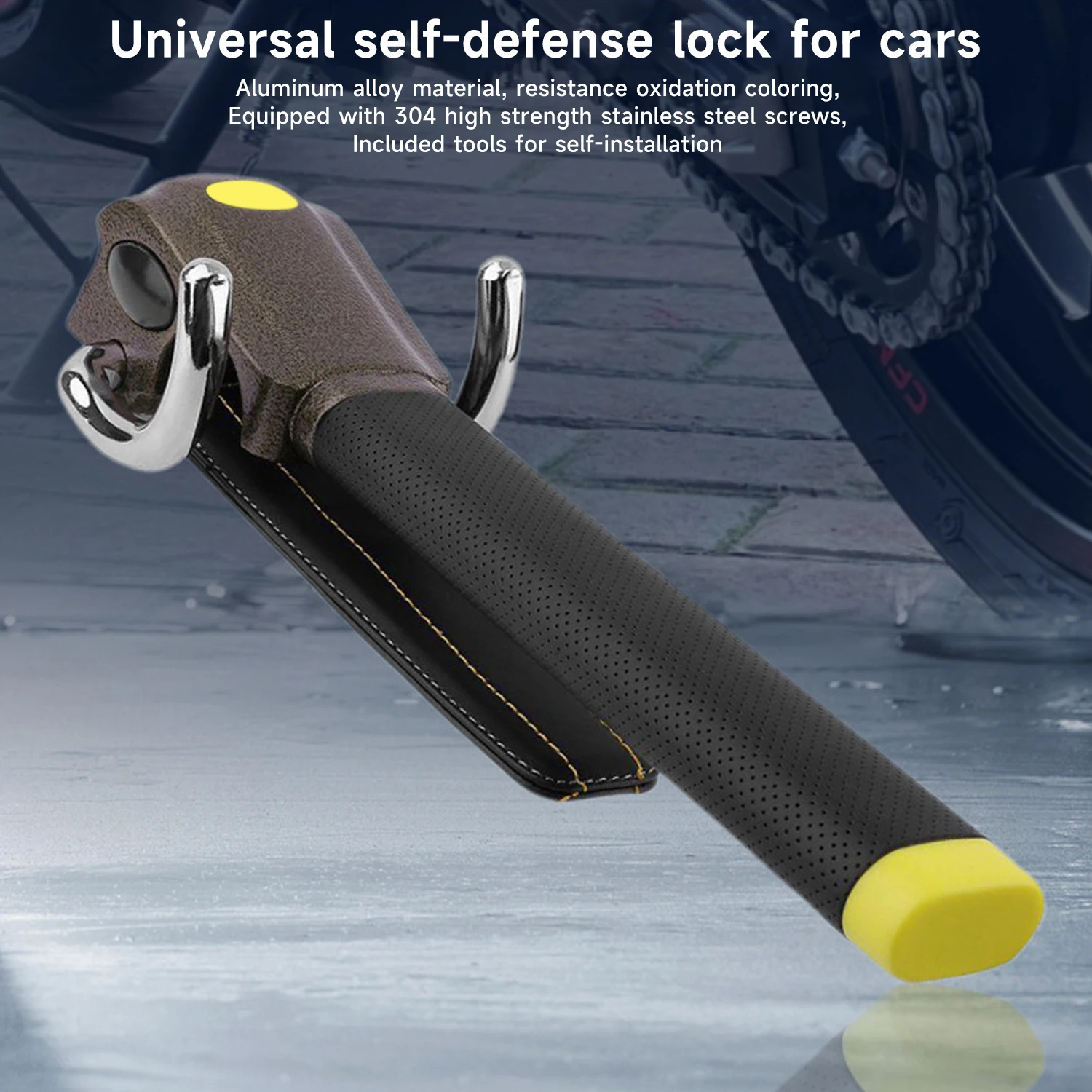 Car Steering Wheel Anti-theft Lock Aluminum Alloy Foldable Anti-theft Security Car Lock Protection Device For Cars Trucks Vans