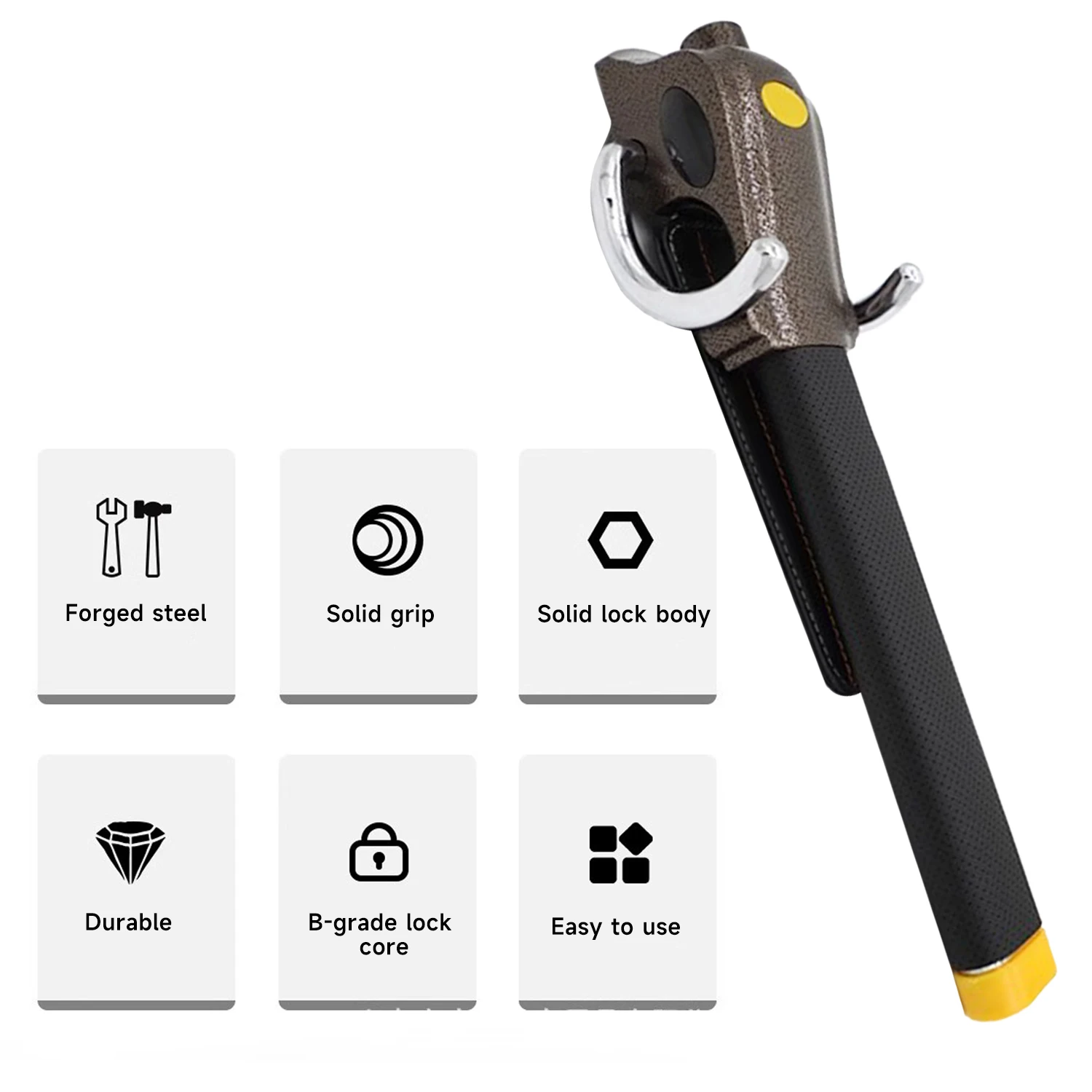 Car Steering Wheel Anti-theft Lock Aluminum Alloy Foldable Anti-theft Security Car Lock Protection Device For Cars Trucks Vans