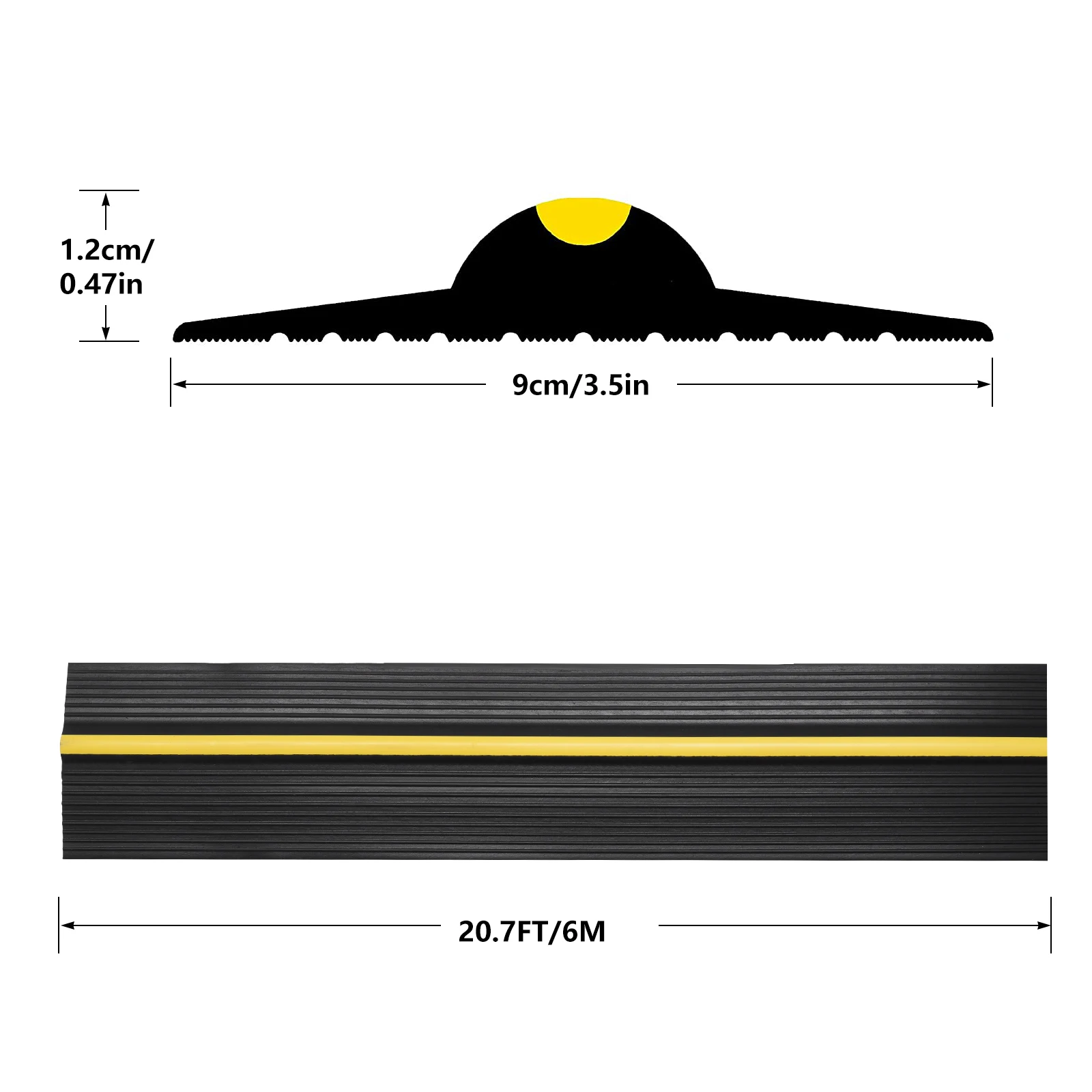 6M Garage Door Threshold Seal Waterproof Seal Strip Floor Buffer Sealing Strips Rubber DIY Seal Replacement For Garage Doors