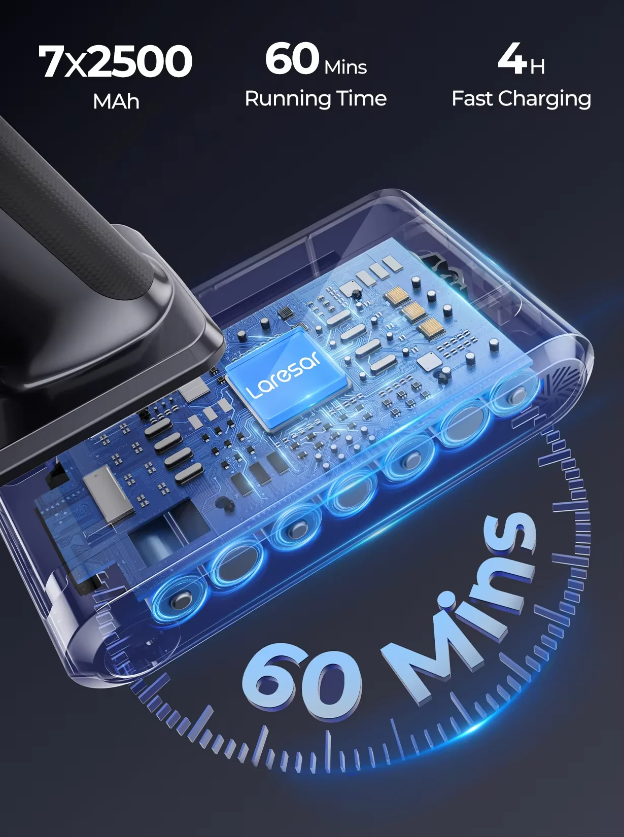 Laresar V8 vacuum cleaner battery